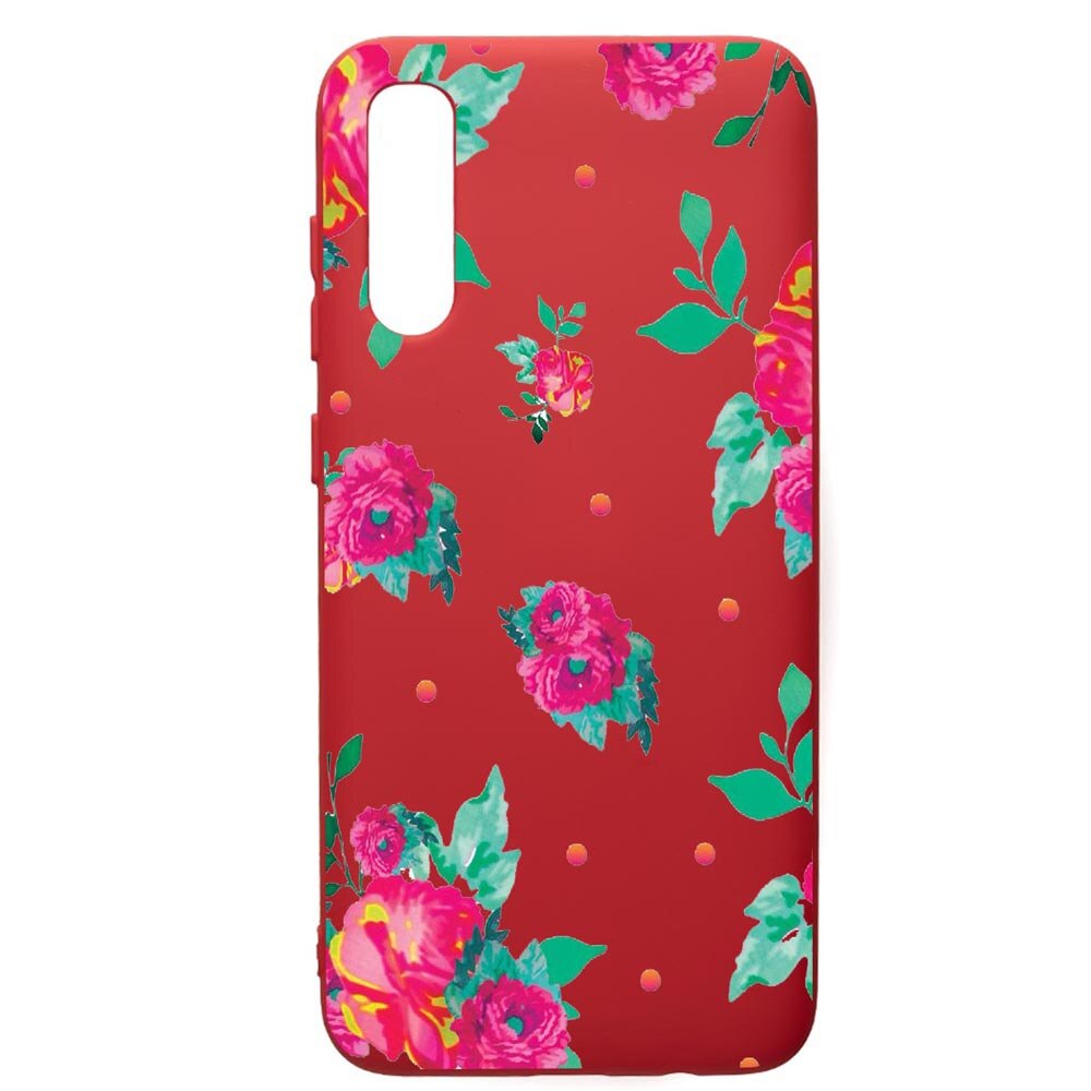 Husa de protectie Samsung Galaxy A70, Roses - Pastel Colors, silicon, cu interiorul din material textil, protectie camera, Red, PR688