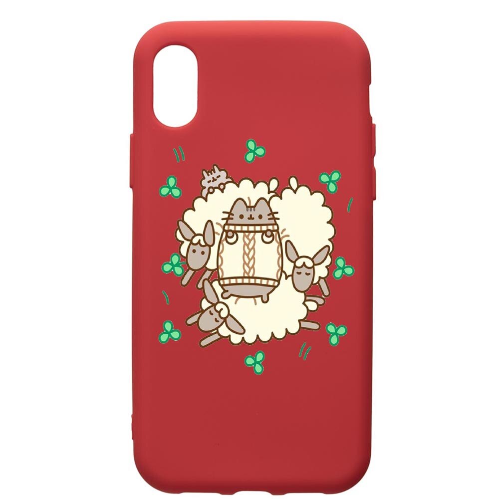 Husa de protectie Apple iPhone XR, Rabbits - Lambs, silicon, cu interiorul din material textil, protectie camera, Red, PR692
