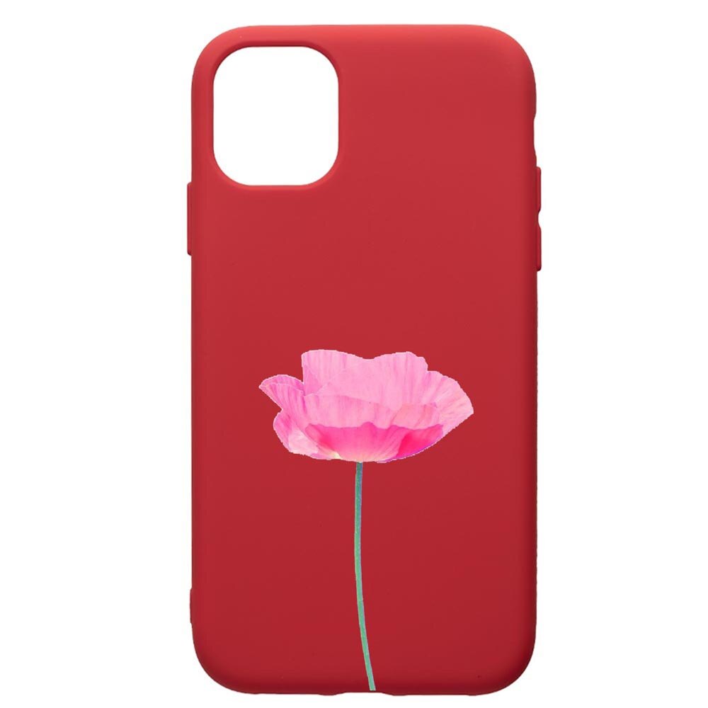 Husa de protectie Samsung Galaxy A51, One Rose - Pastel Colors, silicon, cu interiorul din material textil, protectie camera, Red, PR693