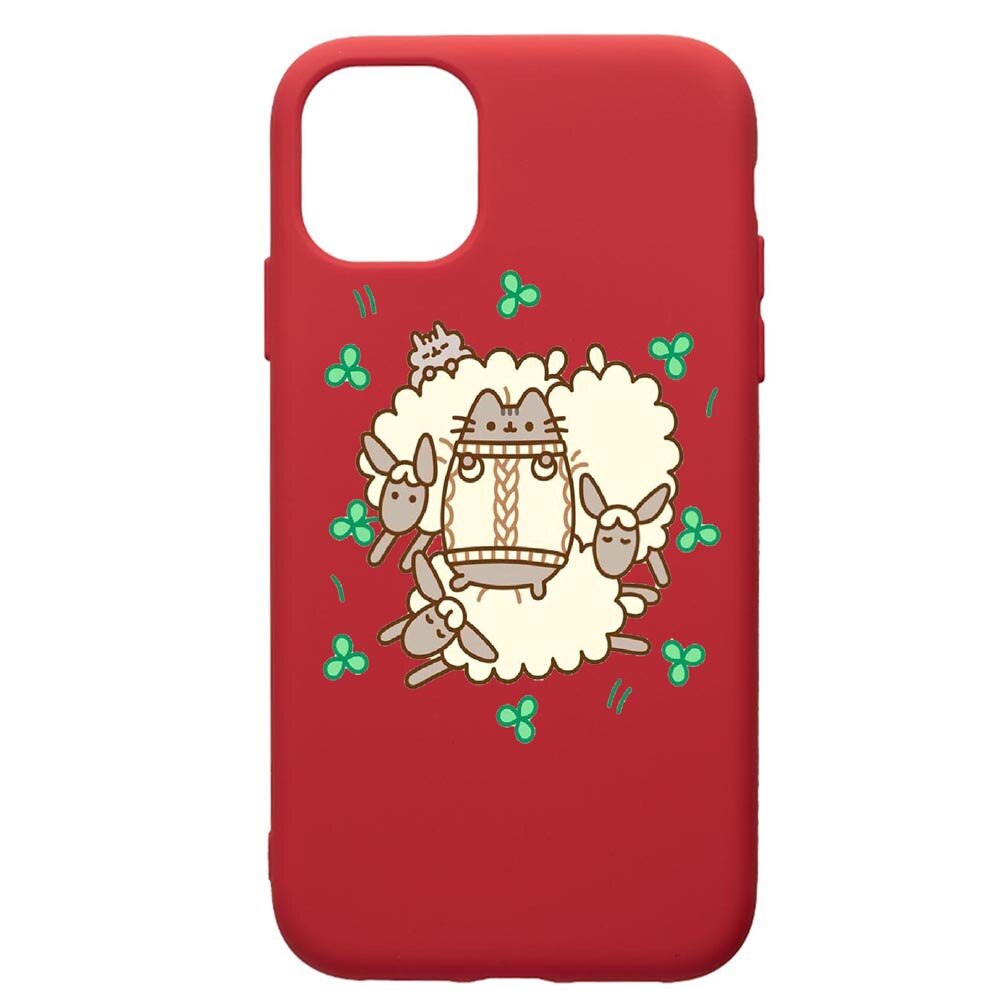 Husa de protectie Apple iPhone 12 Mini, Rabbits - Lambs, silicon, cu interiorul din material textil, protectie camera, Red, PR692