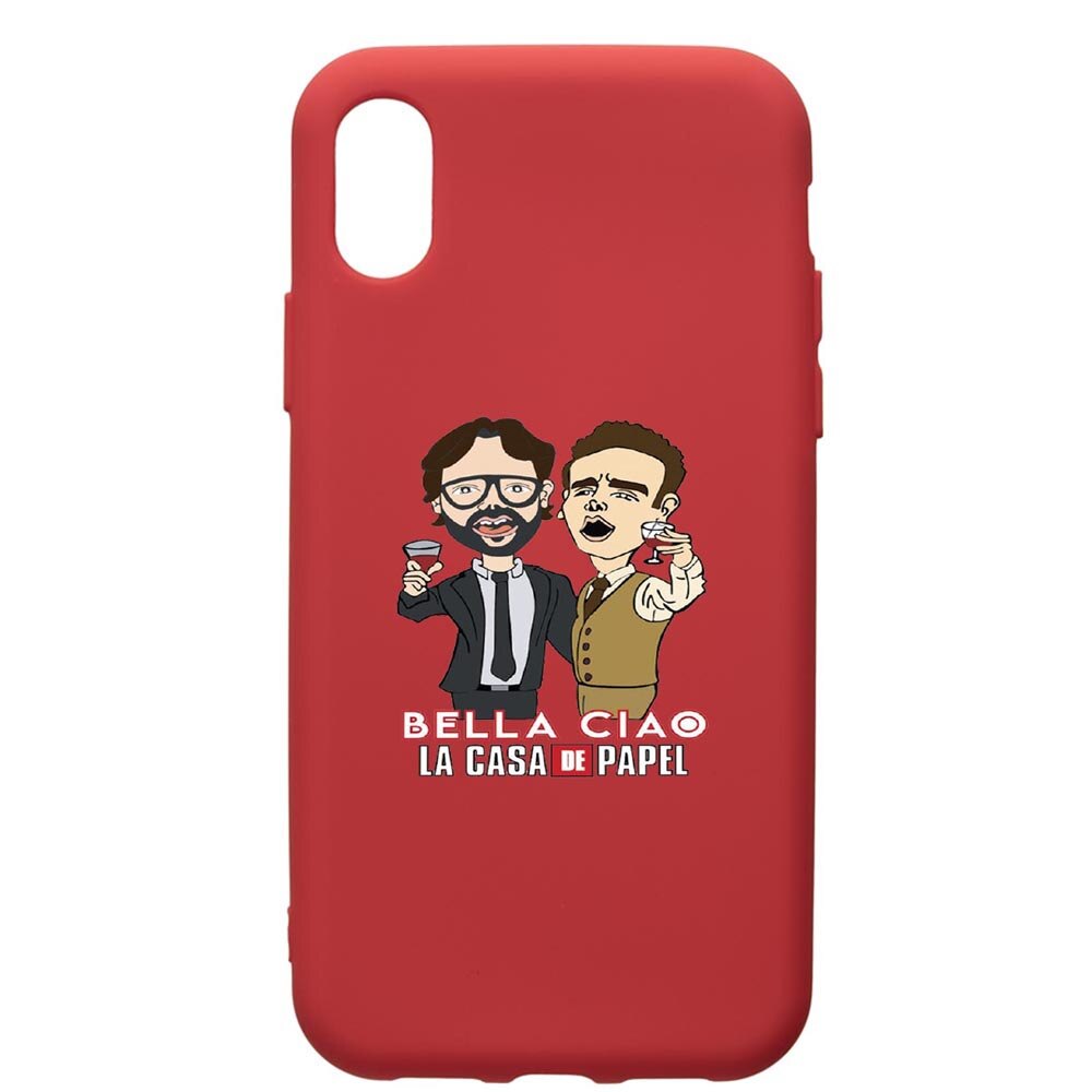 Husa de protectie Apple iPhone XR, La Casa De Papel - Berlin - Profesor, silicon, cu interiorul din material textil, protectie camera, Red, PR711