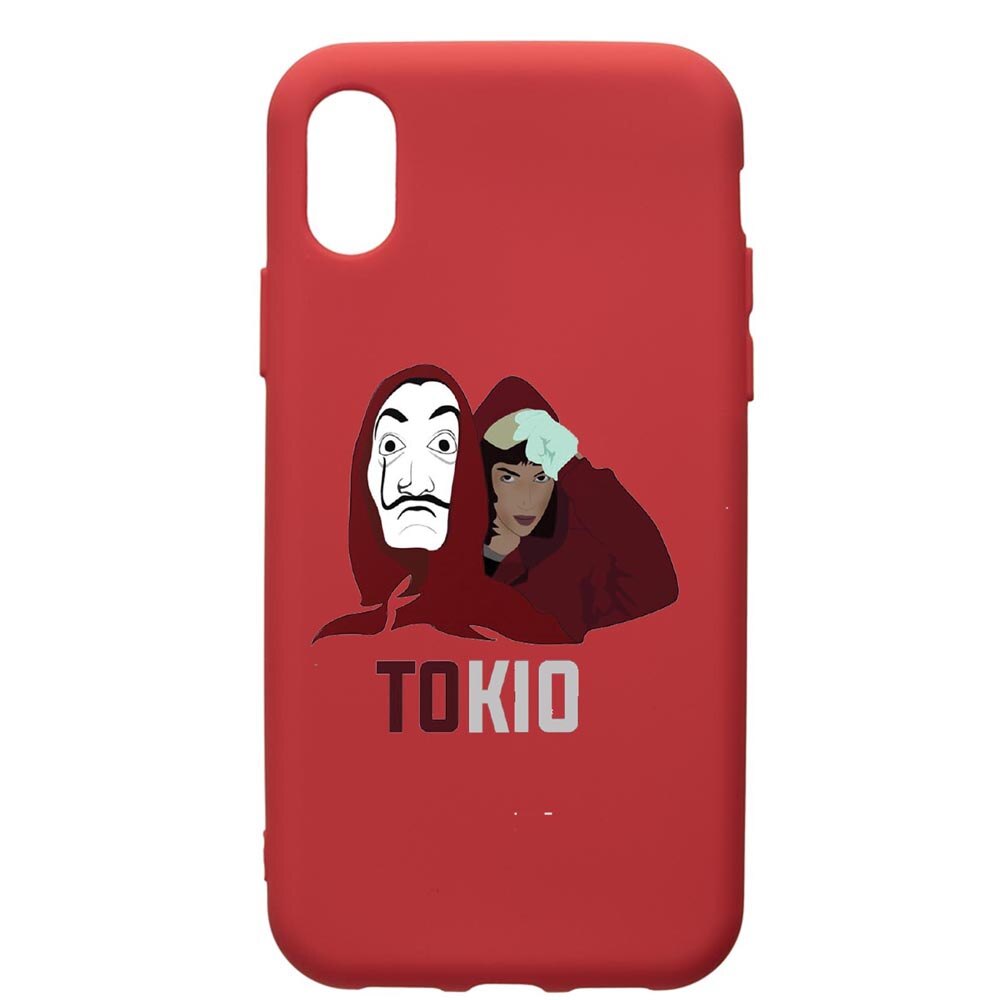 Husa de protectie Xiaomi Redmi 7A, La Casa De Papel - Tokyo, silicon, cu interiorul din material textil, protectie camera, Red, PR710