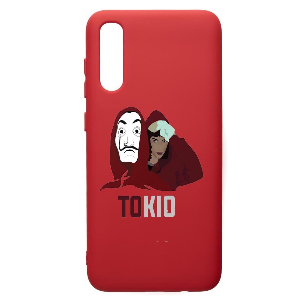 Husa de protectie Samsung Galaxy A70, La Casa De Papel - Tokyo, silicon, cu interiorul din material textil, protectie camera, Red, PR710
