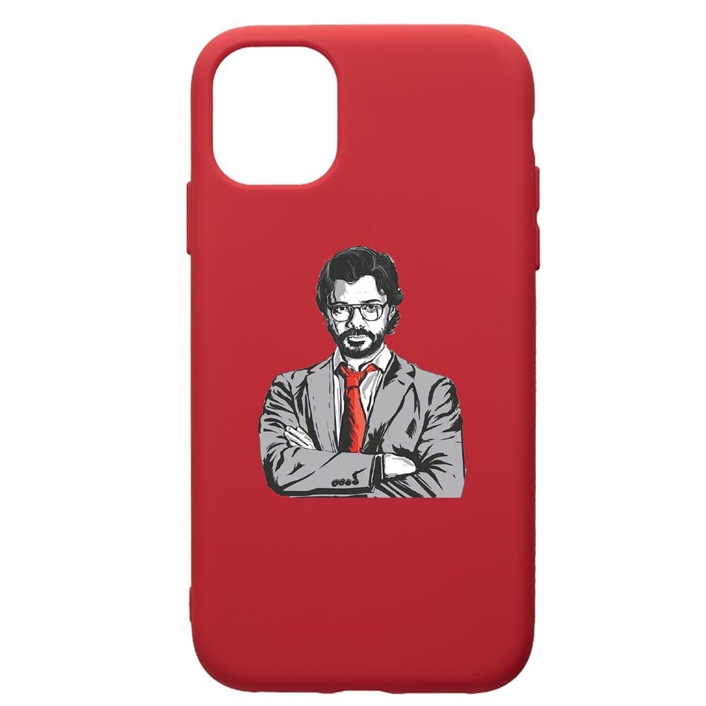Husa de protectie Samsung Galaxy A41, La Casa De Papel - Profesor, silicon, cu interiorul din material textil, protectie camera, Red, PR712
