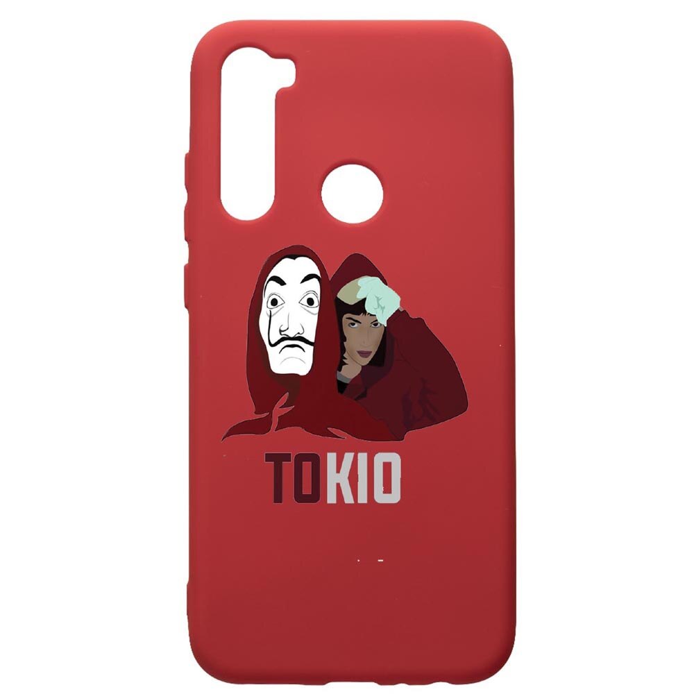 Husa de protectie Xiaomi Redmi Note 8, La Casa De Papel - Tokyo, silicon, cu interiorul din material textil, protectie camera, Red, PR710