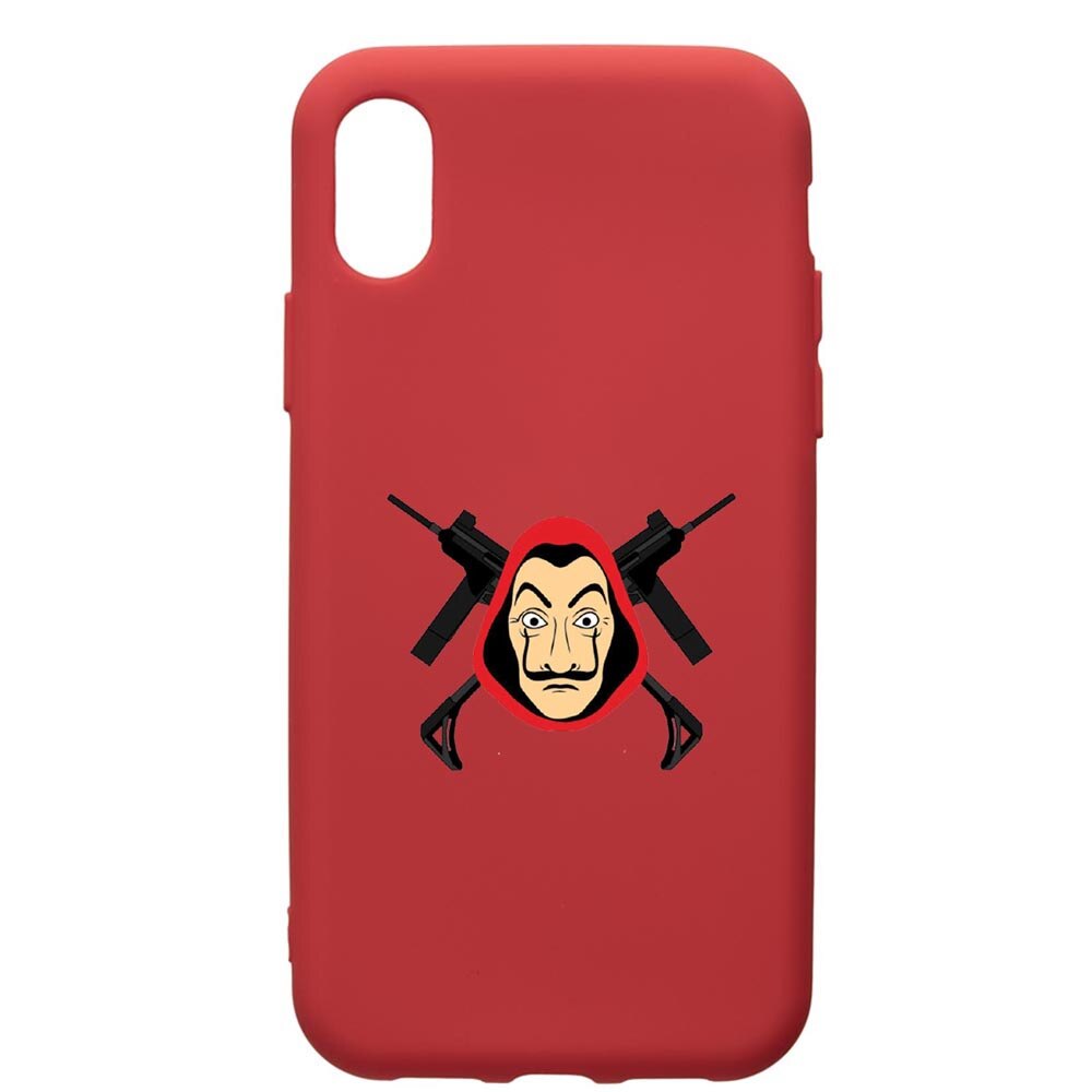 Husa de protectie Samsung Galaxy A01, La Casa De Papel, silicon, cu interiorul din material textil, protectie camera, Red, PR714