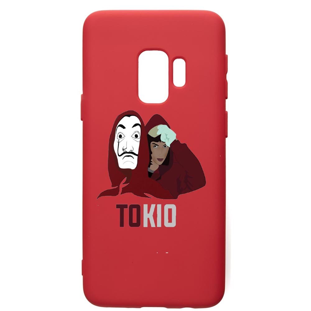 Husa de protectie Samsung Galaxy S9, La Casa De Papel - Tokyo, silicon, cu interiorul din material textil, protectie camera, Red, PR710