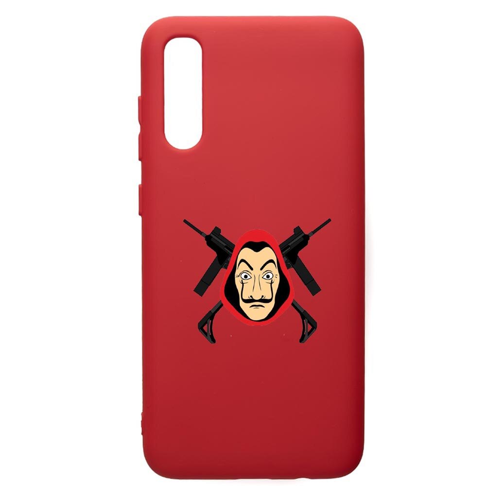 Husa de protectie Samsung Galaxy A50, La Casa De Papel, silicon, cu interiorul din material textil, protectie camera, Red, PR714