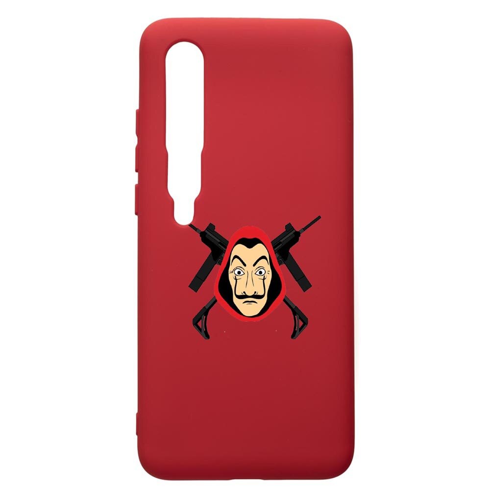 Husa de protectie Xiaomi Mi 10 / Mi 10 Pro, La Casa De Papel, silicon, cu interiorul din material textil, protectie camera, Red, PR714