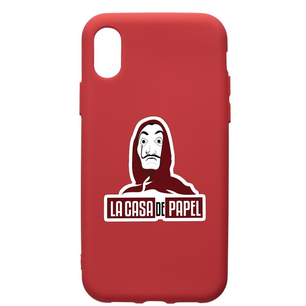 Husa de protectie Apple iPhone XS / iPhone X, La Casa De Papel, silicon, cu interiorul din material textil, protectie camera, Red, PR719