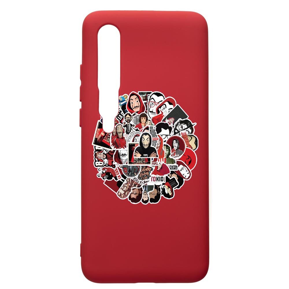 Husa de protectie Xiaomi Mi 10 / Mi 10 Pro, La Casa De Papel, silicon, cu interiorul din material textil, protectie camera, Red, PR715