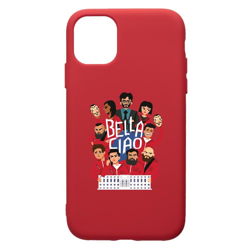 Husa de protectie Samsung Galaxy A51, La Casa De Papel - Ciao Bella, silicon, cu interiorul din material textil, protectie camera, Red, PR718