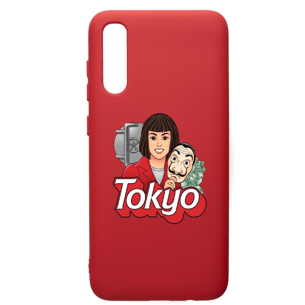Husa de protectie Samsung Galaxy A70, La Casa De Papel - Tokyo, silicon, cu interiorul din material textil, protectie camera, Red, PR717