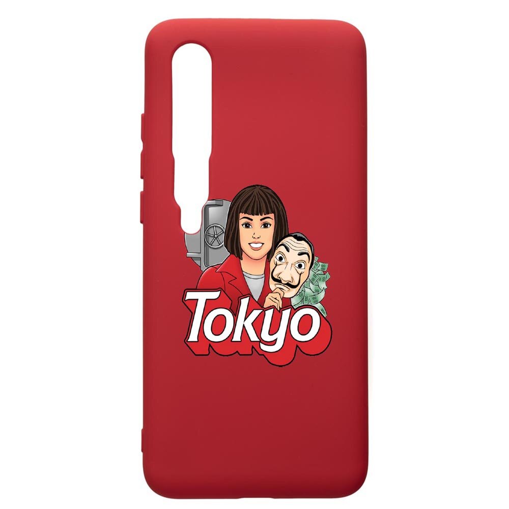 Husa de protectie Xiaomi Mi 10 / Mi 10 Pro, La Casa De Papel - Tokyo, silicon, cu interiorul din material textil, protectie camera, Red, PR717