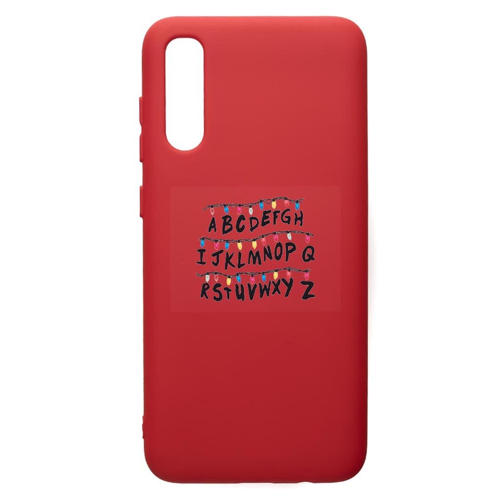 Husa de protectie Samsung Galaxy A30S, Stranger Things, silicon, cu interiorul din material textil, protectie camera, Red, PR720