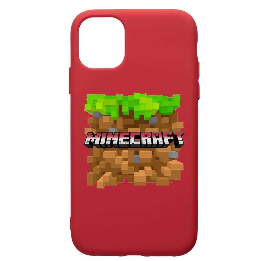 Husa de protectie Samsung Galaxy A51, Minecraft, silicon, cu interiorul din material textil, protectie camera, Red, PR726