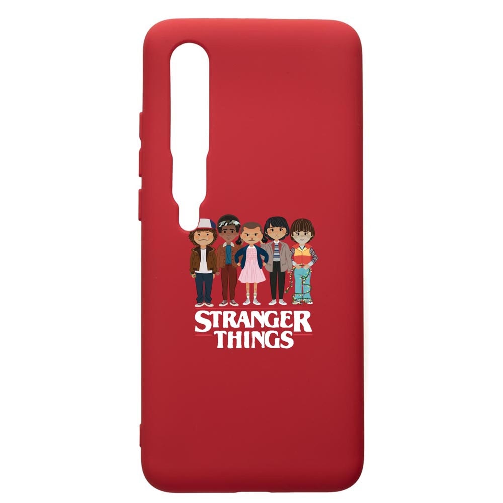 Husa de protectie Xiaomi Mi 10 / Mi 10 Pro, Stranger Things, silicon, cu interiorul din material textil, protectie camera, Red, PR722