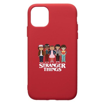 Husa de protectie Samsung Galaxy A41, Stranger Things, silicon, cu interiorul din material textil, protectie camera, Red, PR722 Husa de protectie Samsung Galaxy A41, Stranger Things, silicon, cu interiorul din material textil, protectie camera, Red, PR722