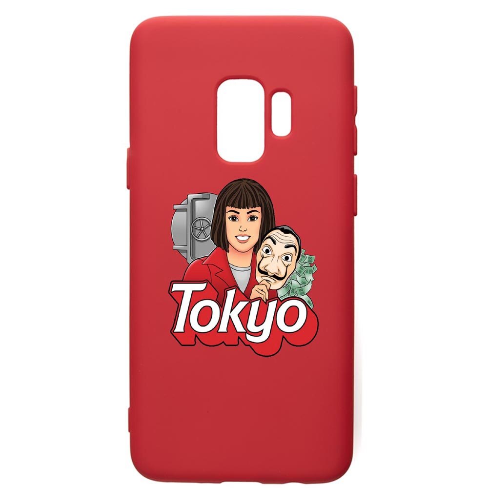 Husa de protectie Samsung Galaxy S9, La Casa De Papel - Tokyo, silicon, cu interiorul din material textil, protectie camera, Red, PR717