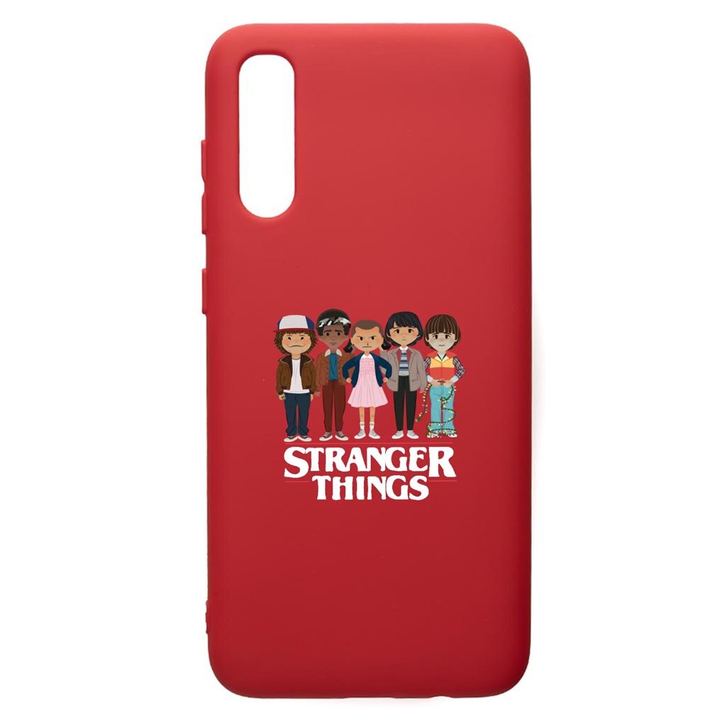 Husa de protectie Samsung Galaxy A70, Stranger Things, silicon, cu interiorul din material textil, protectie camera, Red, PR722