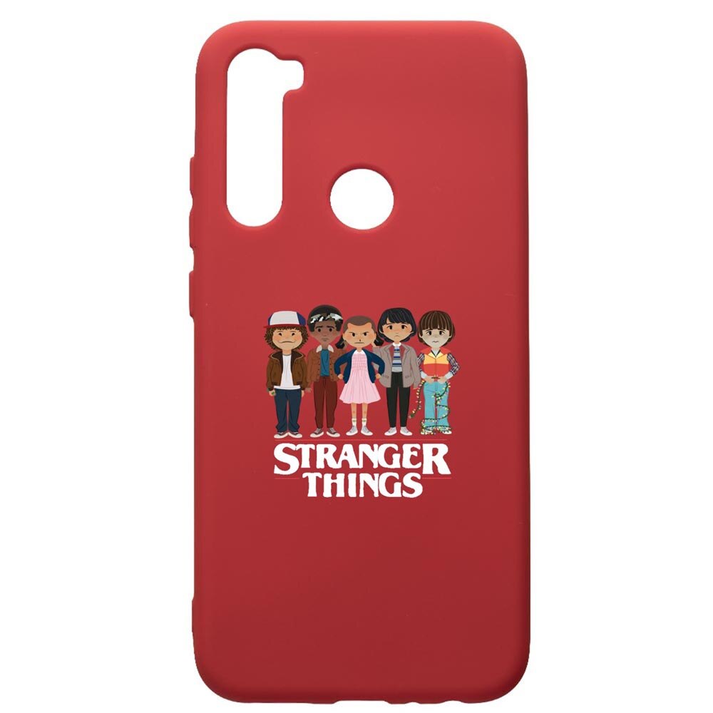 Husa de protectie Xiaomi Redmi Note 8, Stranger Things, silicon, cu interiorul din material textil, protectie camera, Red, PR722