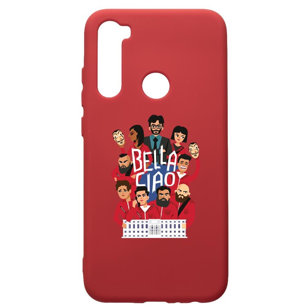 Husa de protectie Xiaomi Redmi Note 8, La Casa De Papel - Ciao Bella, silicon, cu interiorul din material textil, protectie camera, Red, PR718