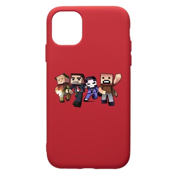 Husa de protectie Samsung Galaxy A51, Minecraft, silicon, cu interiorul din material textil, protectie camera, Red, PR727 Husa de protectie Samsung Galaxy A51, Minecraft, silicon, cu interiorul din material textil, protectie camera, Red, PR727