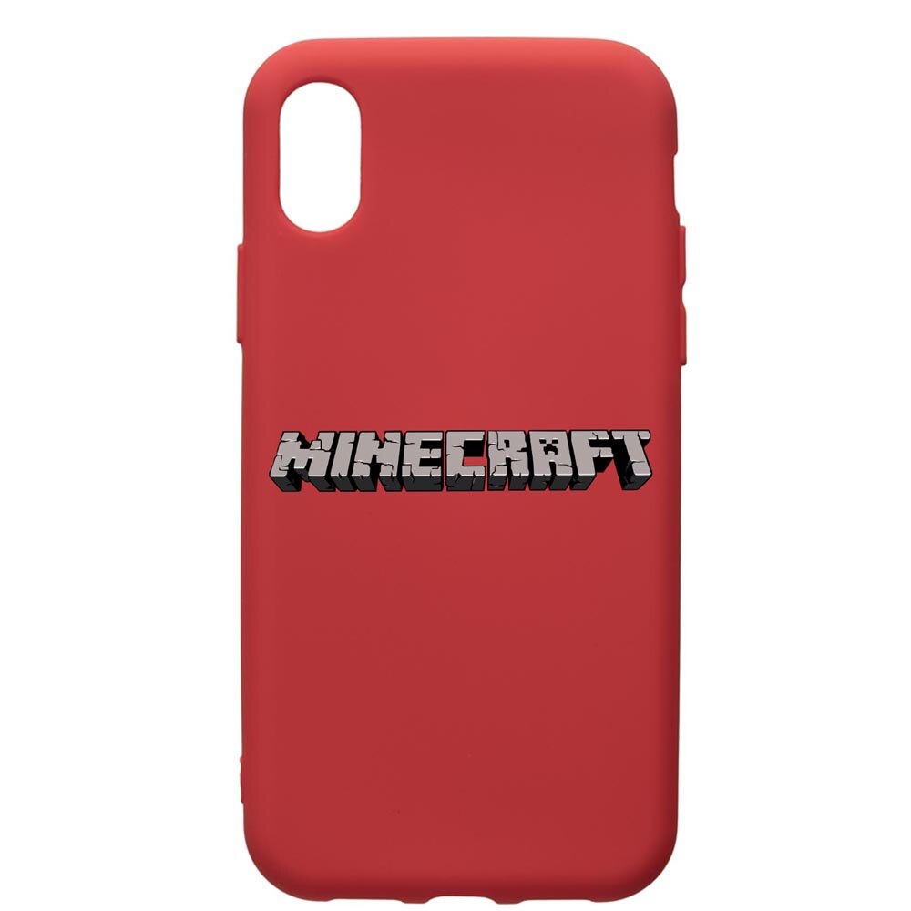 Husa de protectie Apple iPhone XR, Minecraft, silicon, cu interiorul din material textil, protectie camera, Red, PR729