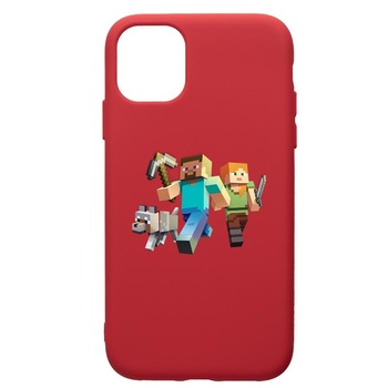 Husa de protectie Samsung Galaxy A51, Minecraft, silicon, cu interiorul din material textil, protectie camera, Red, PR730 Husa de protectie Samsung Galaxy A51, Minecraft, silicon, cu interiorul din material textil, protectie camera, Red, PR730