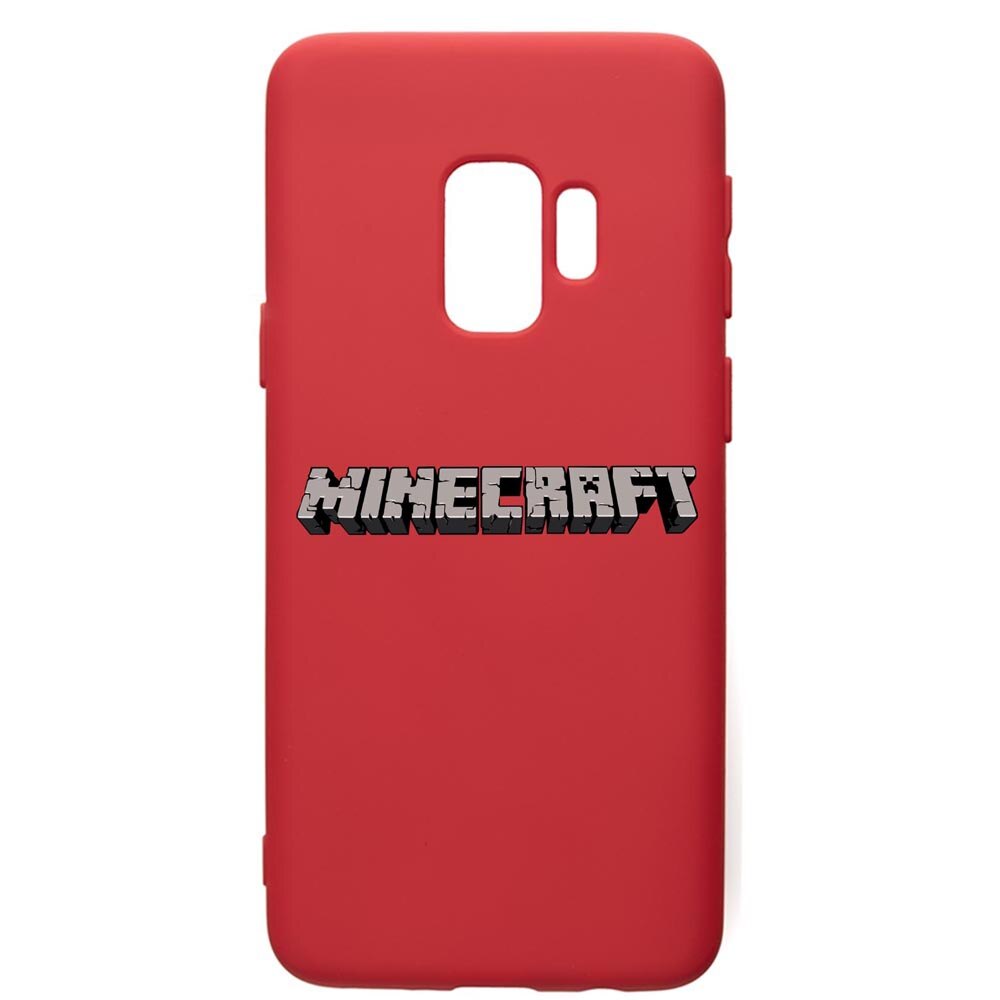 Husa de protectie Samsung Galaxy S9, Minecraft, silicon, cu interiorul din material textil, protectie camera, Red, PR729