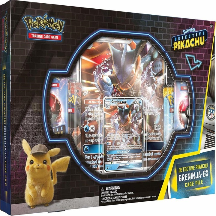 Pachet Pokemon Trading Card Game, Detective Pikachu, Greninja-GX Case File
