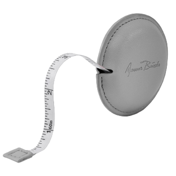 Centimetru croitorie, din piele ecologica, colectia Aenne Burda, gri deschis