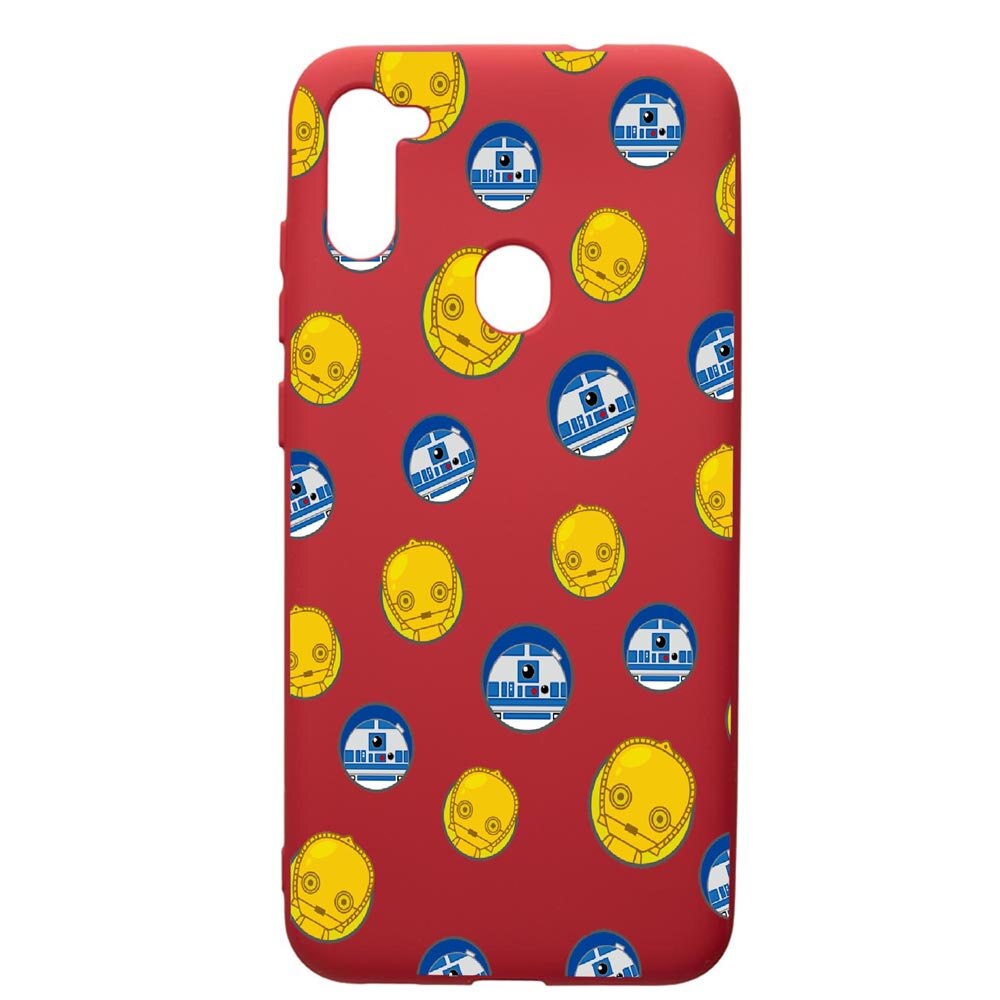 Husa de protectie Samsung Galaxy A11, Star Wars Droids, silicon, cu interiorul din material textil, protectie camera, Red, PR422