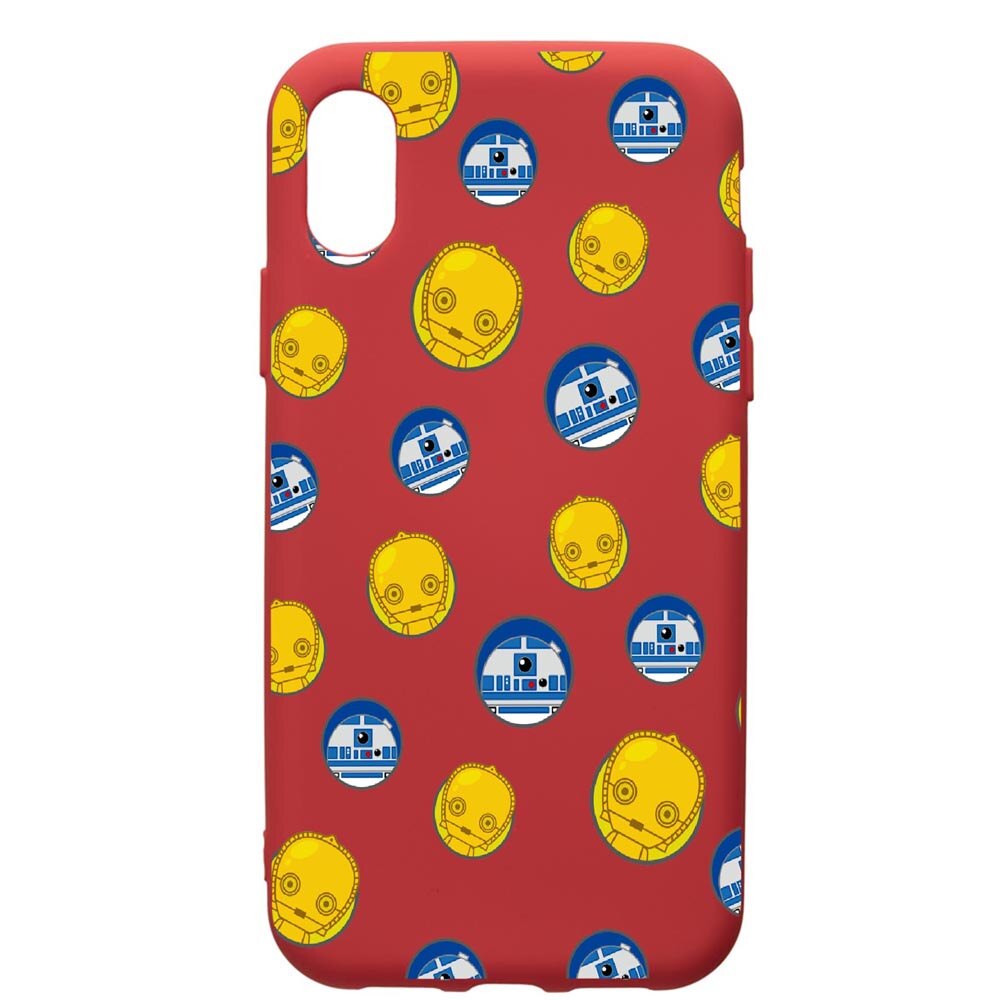 Husa de protectie Xiaomi Redmi 7A, Star Wars Droids, silicon, cu interiorul din material textil, protectie camera, Red, PR422