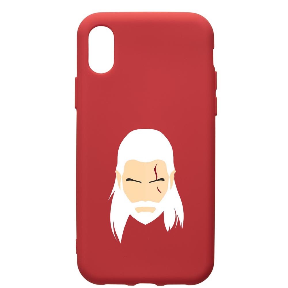 Husa de protectie Xiaomi Redmi 7A, The Witcher, silicon, cu interiorul din material textil, protectie camera, Red, PR435