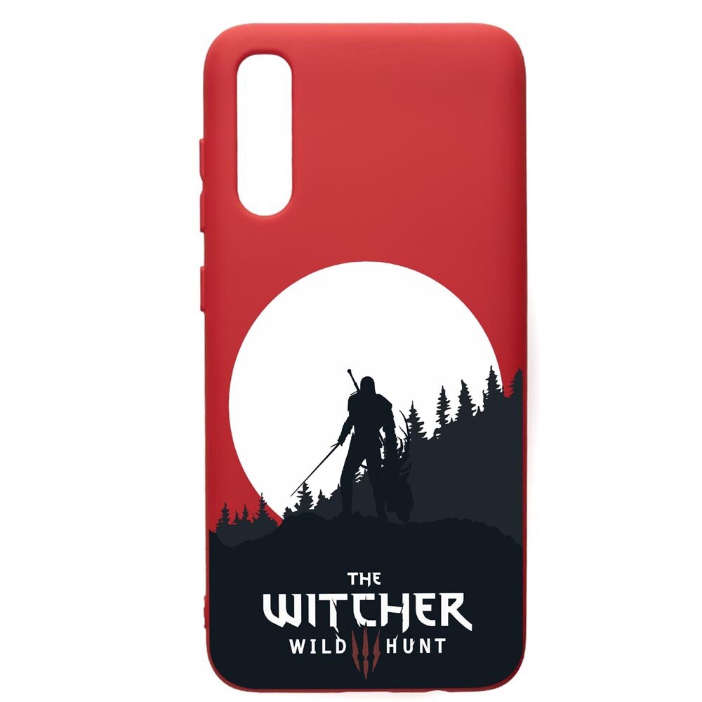 Husa de protectie Samsung Galaxy A70, The Witcher, silicon, cu interiorul din material textil, protectie camera, Red, PR427