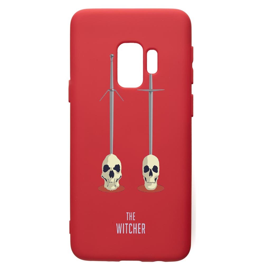 Husa de protectie Samsung Galaxy S9, The Witcher, silicon, cu interiorul din material textil, protectie camera, Red, PR430