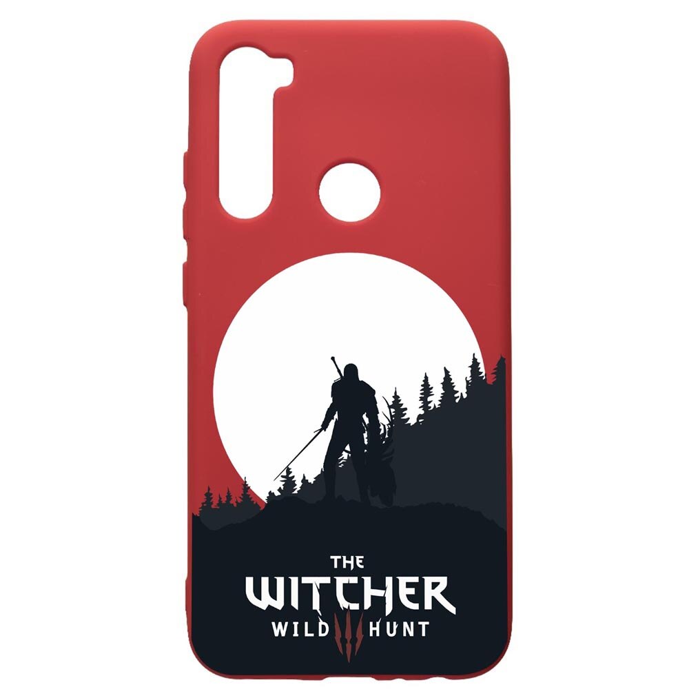 Husa de protectie Xiaomi Redmi Note 8, The Witcher, silicon, cu interiorul din material textil, protectie camera, Red, PR427