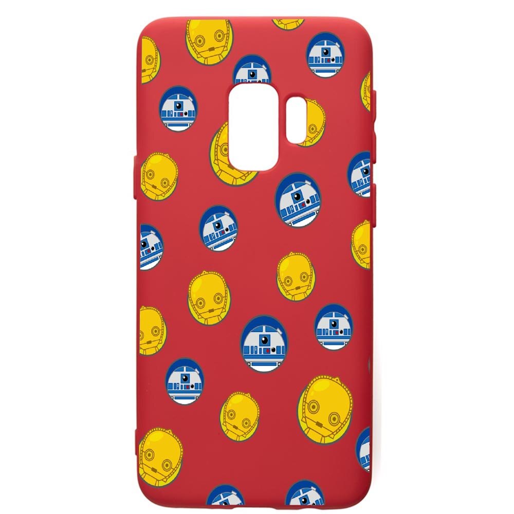 Husa de protectie Samsung Galaxy S9, Star Wars Droids, silicon, cu interiorul din material textil, protectie camera, Red, PR422