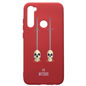Husa de protectie Xiaomi Redmi Note 8, The Witcher, silicon, cu interiorul din material textil, protectie camera, Red, PR430 Husa de protectie Xiaomi Redmi Note 8, The Witcher, silicon, cu interiorul din material textil, protectie camera, Red, PR430