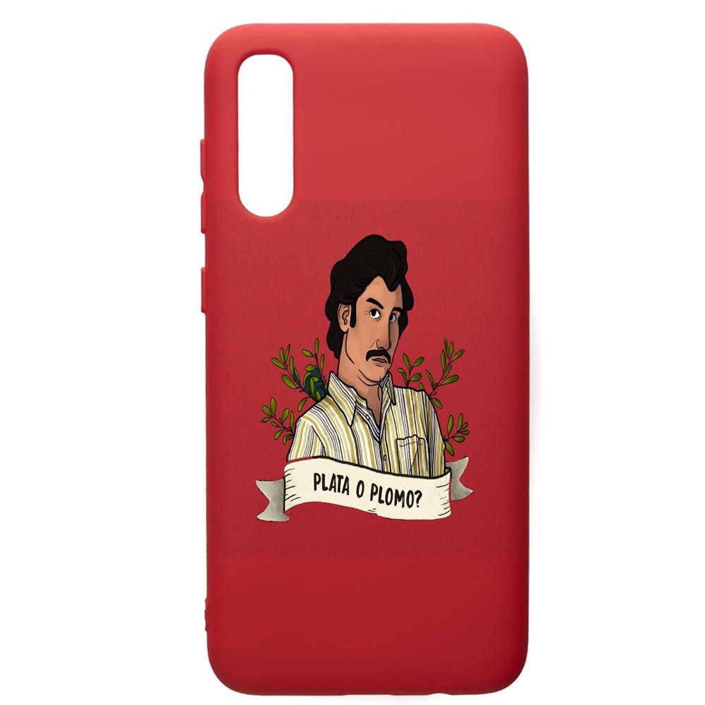 Husa de protectie Samsung Galaxy A70, Narcos Pablo Escobar, silicon, cu interiorul din material textil, protectie camera, Red, PR438
