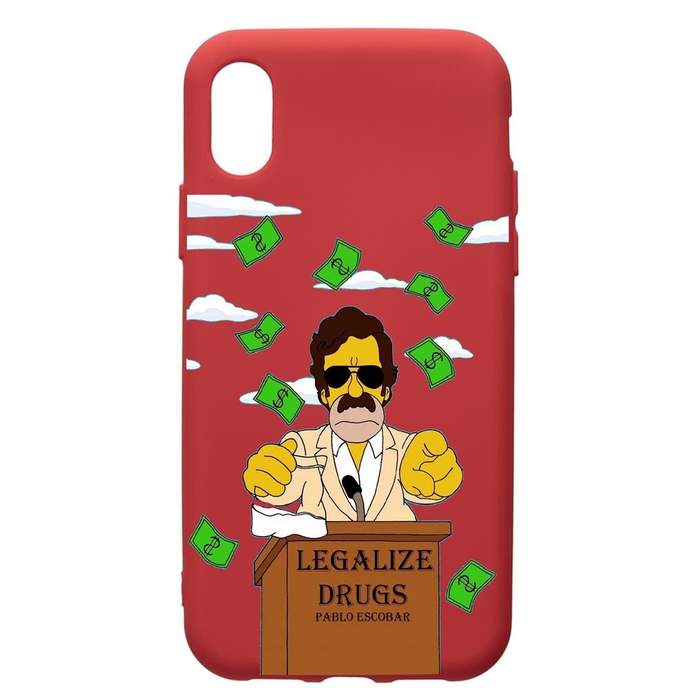 Husa de protectie Samsung Galaxy A01, Narcos Pablo Escobar, silicon, cu interiorul din material textil, protectie camera, Red, PR437