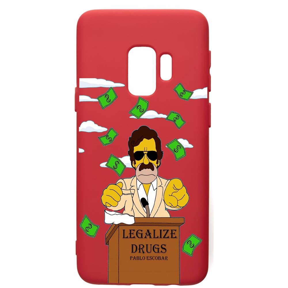 Husa de protectie Samsung Galaxy S9, Narcos Pablo Escobar, silicon, cu interiorul din material textil, protectie camera, Red, PR437