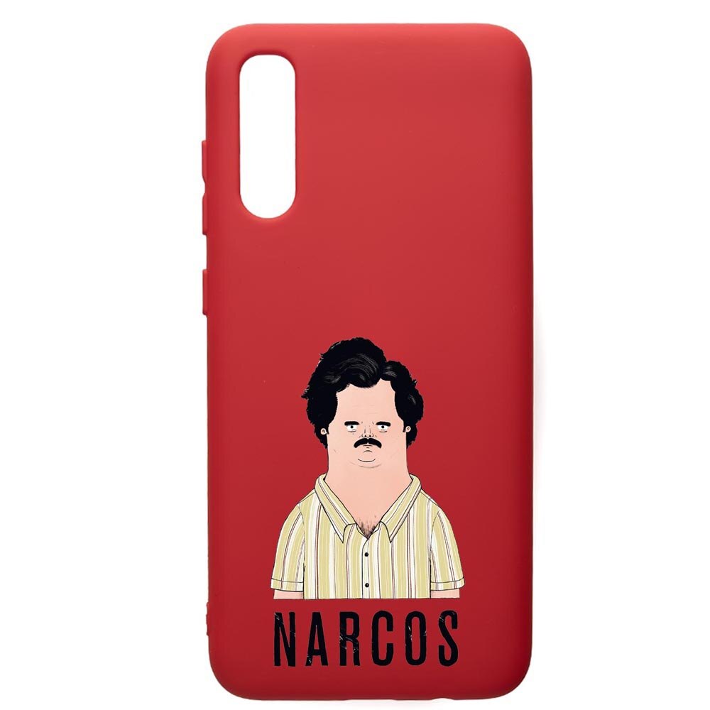 Husa de protectie Samsung Galaxy A70, Narcos Pablo Escobar, silicon, cu interiorul din material textil, protectie camera, Red, PR436