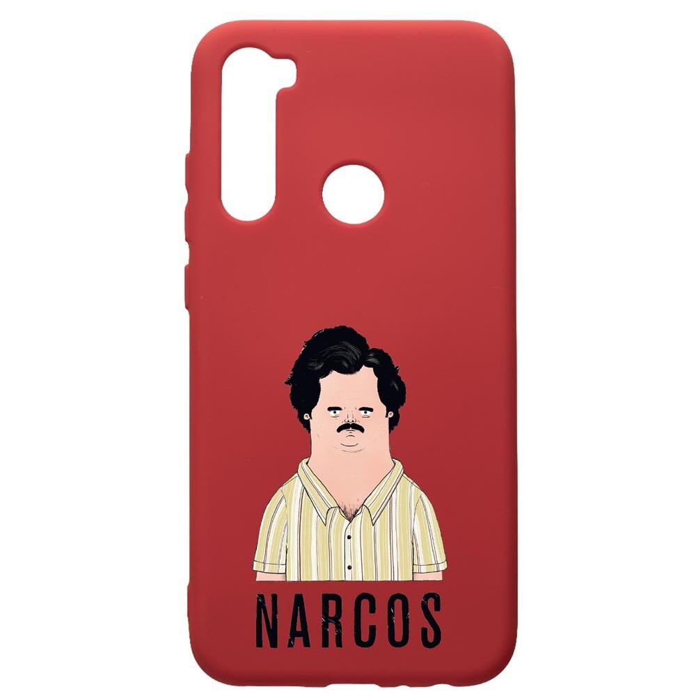 Husa de protectie Xiaomi Redmi Note 8, Narcos Pablo Escobar, silicon, cu interiorul din material textil, protectie camera, Red, PR436