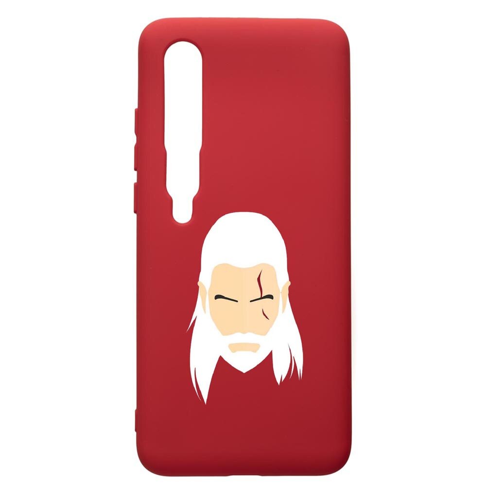 Husa de protectie Xiaomi Mi 10 / Mi 10 Pro, The Witcher, silicon, cu interiorul din material textil, protectie camera, Red, PR435