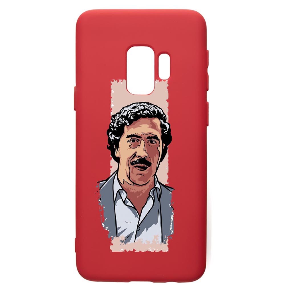 Husa de protectie Samsung Galaxy S9, Narcos Pablo Escobar, silicon, cu interiorul din material textil, protectie camera, Red, PR442