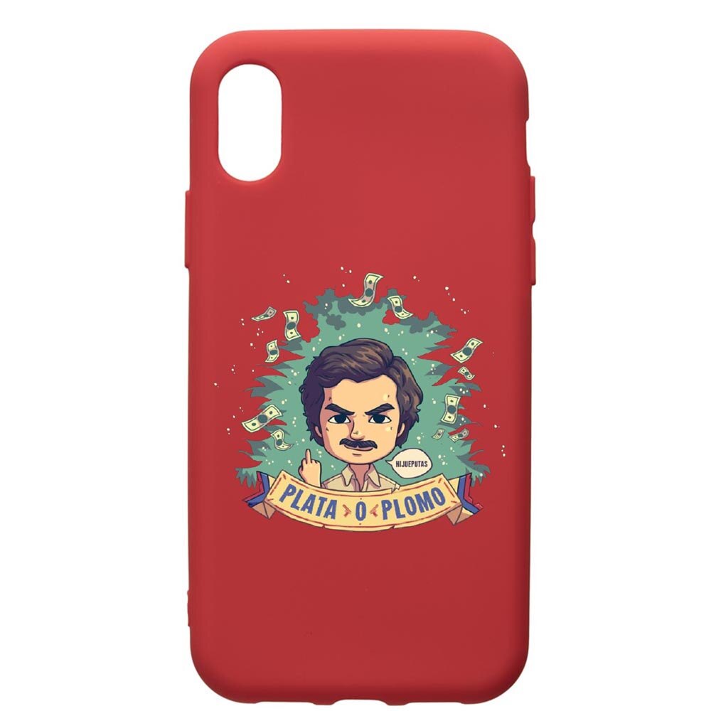 Husa de protectie Xiaomi Redmi 7A, Narcos Pablo Escobar, silicon, cu interiorul din material textil, protectie camera, Red, PR447