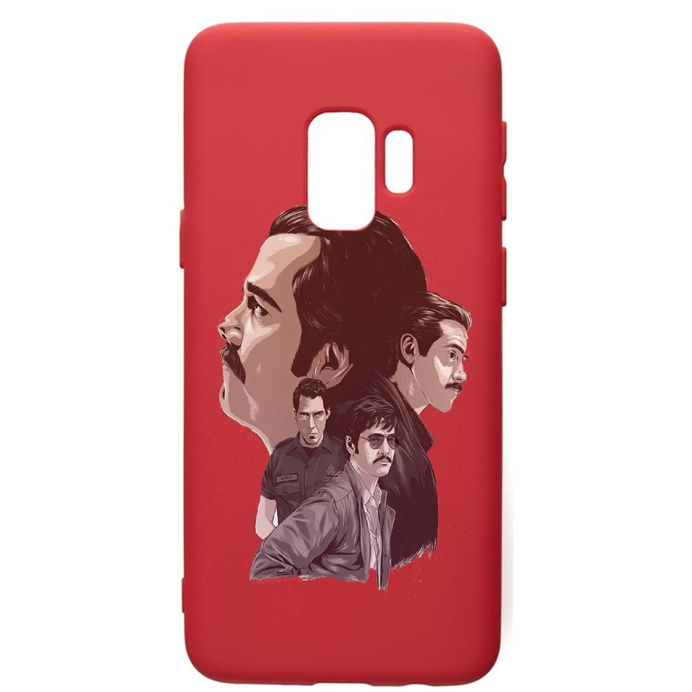 Husa de protectie Samsung Galaxy S9, Narcos, silicon, cu interiorul din material textil, protectie camera, Red, PR448