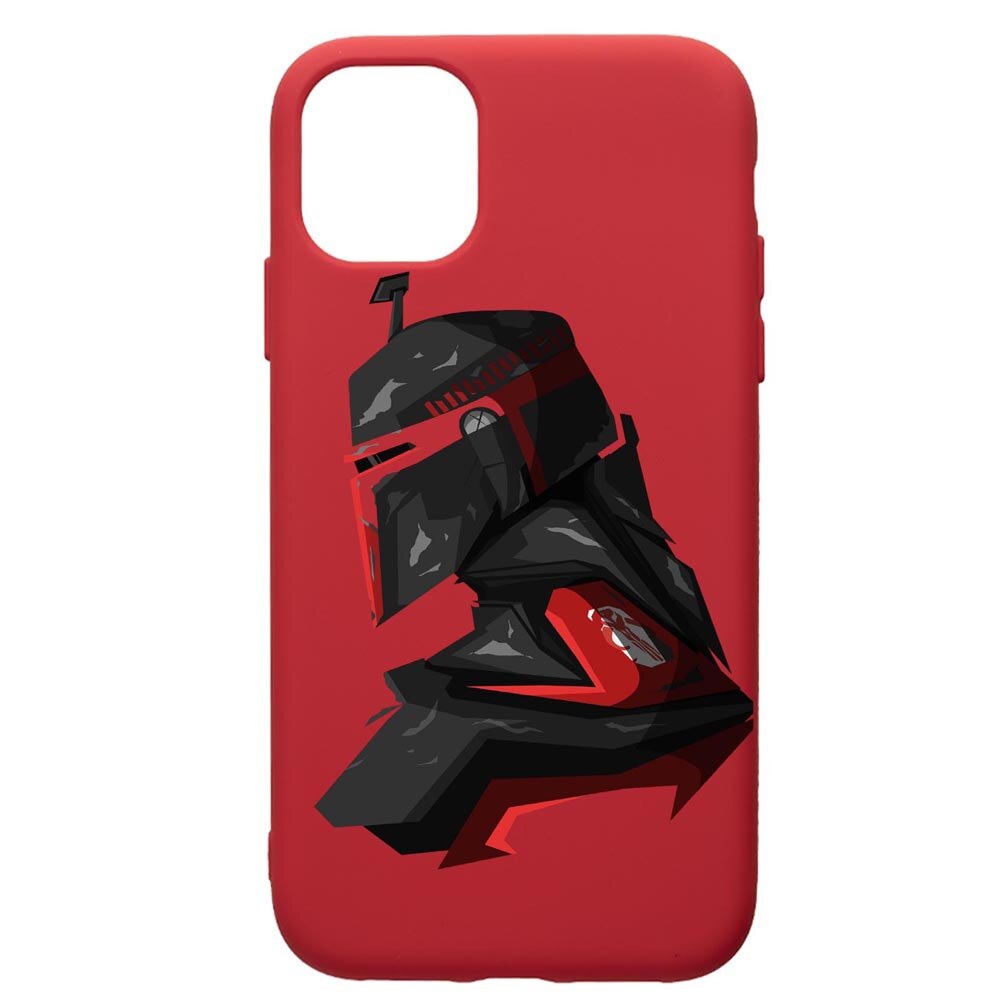 Husa de protectie Samsung Galaxy A51, Star Wars The Mandalorian, silicon, cu interiorul din material textil, protectie camera, Red, PR456